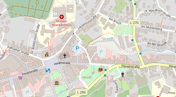 Friseur auf Satellitenbild