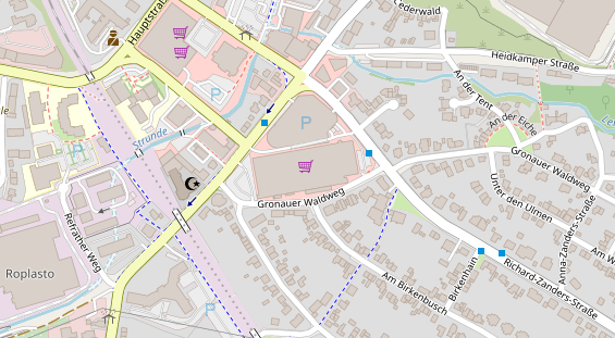 Friseur auf Satellitenbild