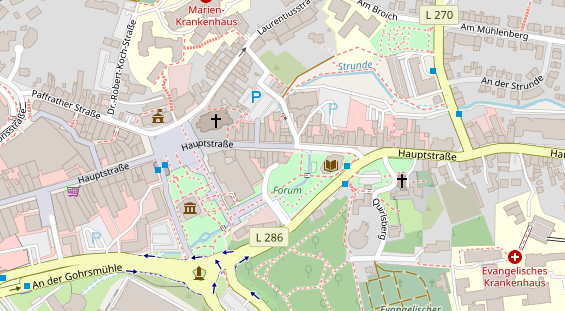 Friseur auf Satellitenbild