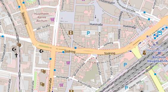 Friseur auf Satellitenbild