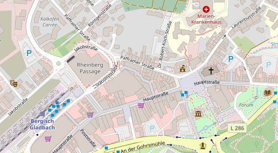 Friseur auf Satellitenbild