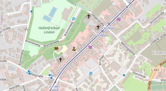 Friseur auf Satellitenbild