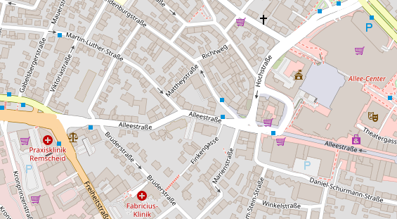 Friseur auf Satellitenbild