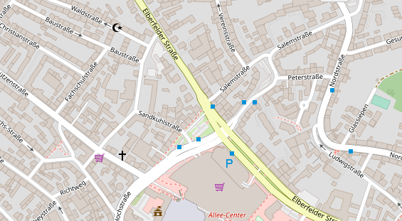 Friseur auf Satellitenbild