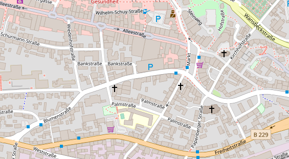 Friseur auf Satellitenbild