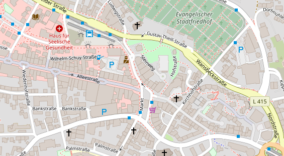 Friseur auf Satellitenbild