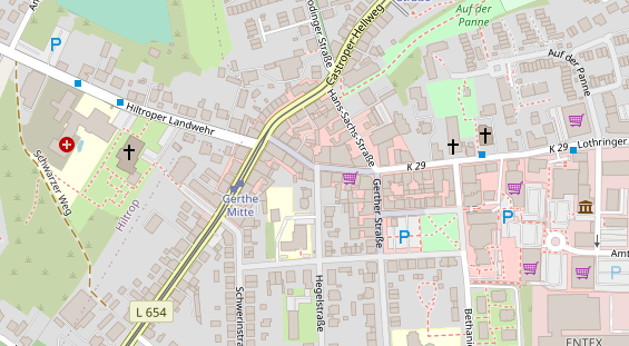 Friseur auf Satellitenbild