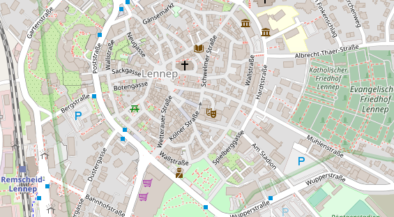 Friseur auf Satellitenbild