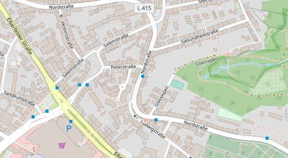 Friseur auf Satellitenbild