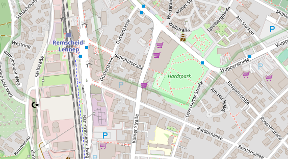 Friseur auf Satellitenbild