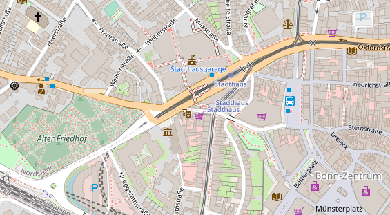 Friseur auf Satellitenbild