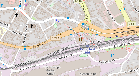 Friseur auf Satellitenbild