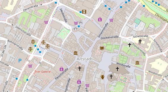 Friseur auf Satellitenbild