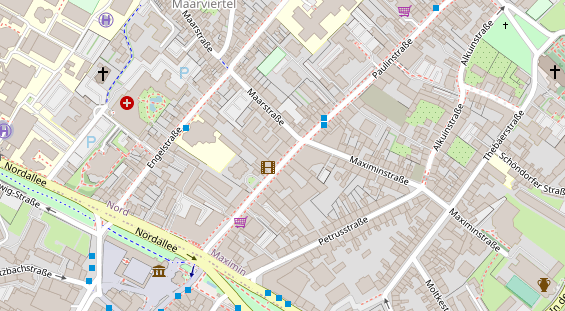 Friseur auf Satellitenbild