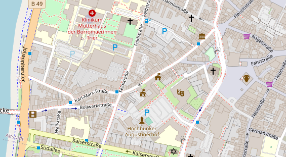 Friseur auf Satellitenbild