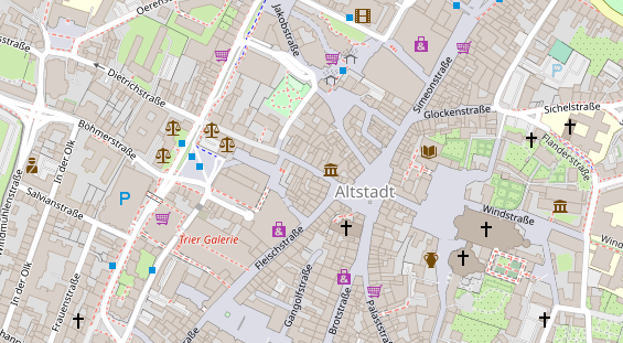 Friseur auf Satellitenbild