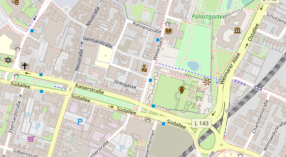 Friseur auf Satellitenbild