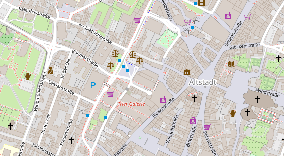 Friseur auf Satellitenbild