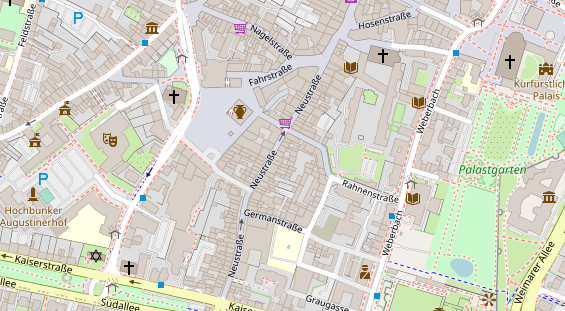 Friseur auf Satellitenbild