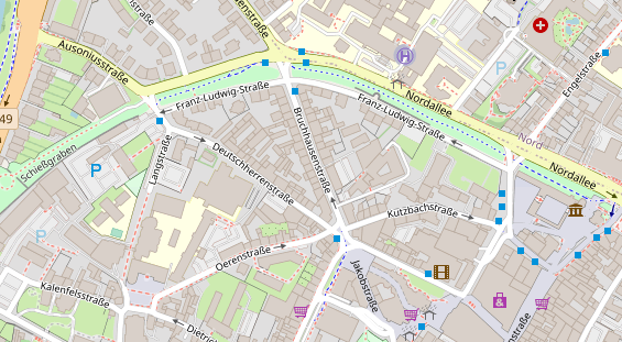 Friseur auf Satellitenbild