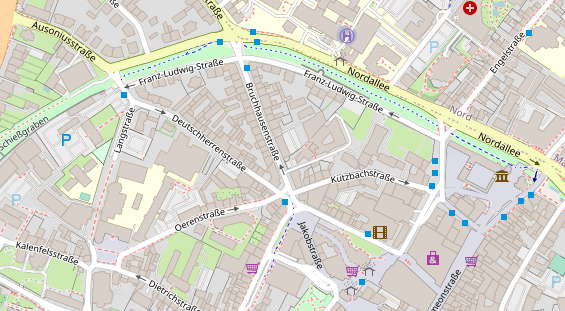 Friseur auf Satellitenbild