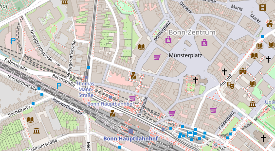 Friseur auf Satellitenbild