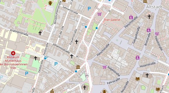 Friseur auf Satellitenbild