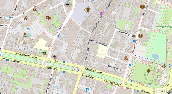 Friseur auf Satellitenbild