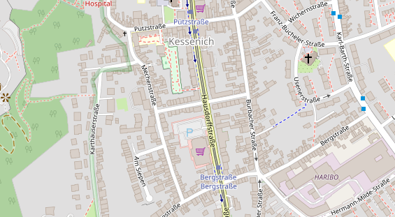 Friseur auf Satellitenbild