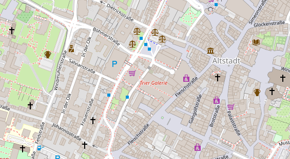 Friseur auf Satellitenbild