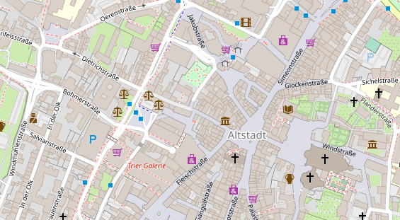 Friseur auf Satellitenbild