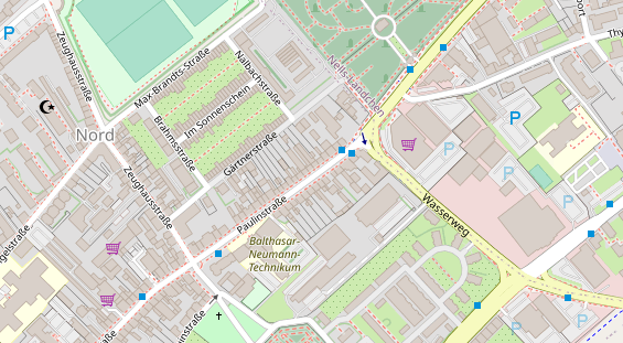 Friseur auf Satellitenbild