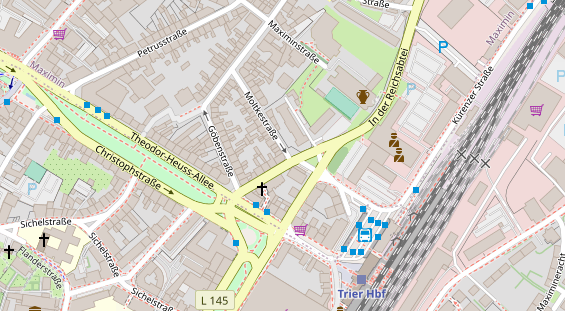 Friseur auf Satellitenbild