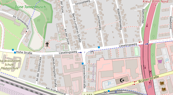 Friseur auf Satellitenbild