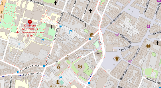 Friseur auf Satellitenbild