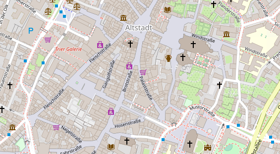 Friseur auf Satellitenbild