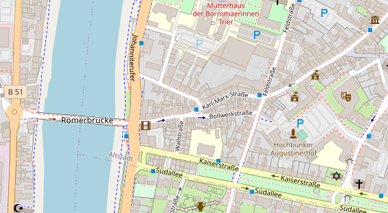 Friseur auf Satellitenbild