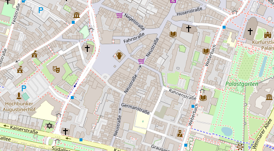 Friseur auf Satellitenbild