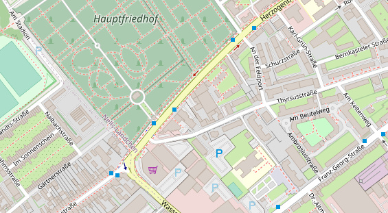 Friseur auf Satellitenbild