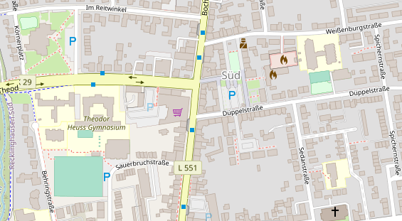 Friseur auf Satellitenbild