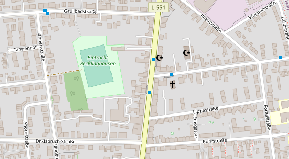 Friseur auf Satellitenbild