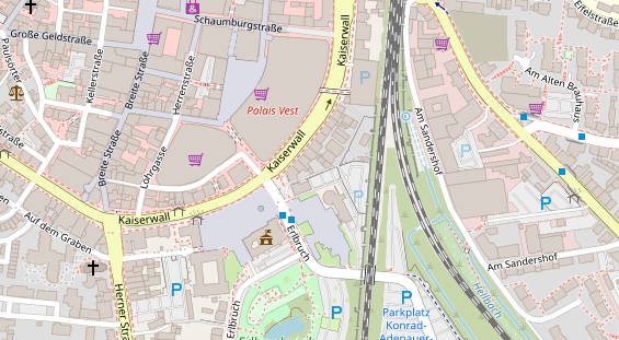 Friseur auf Satellitenbild