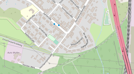 Friseur auf Satellitenbild