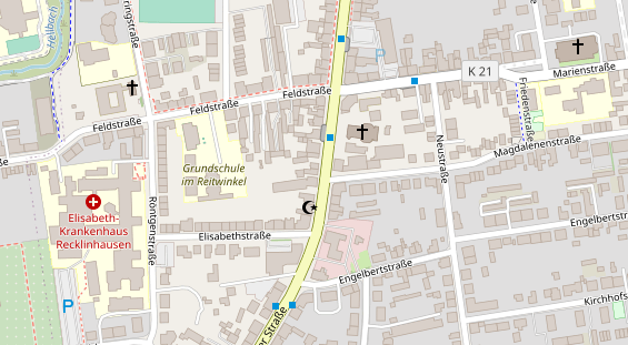 Friseur auf Satellitenbild