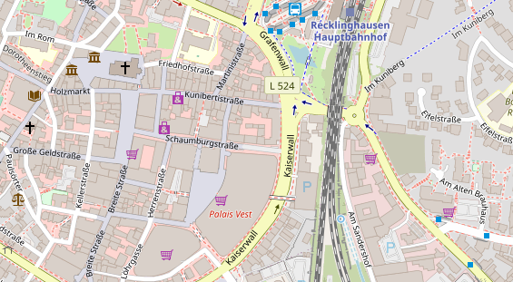 Friseur auf Satellitenbild