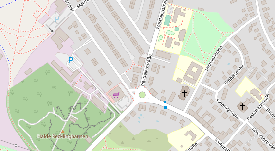 Friseur auf Satellitenbild