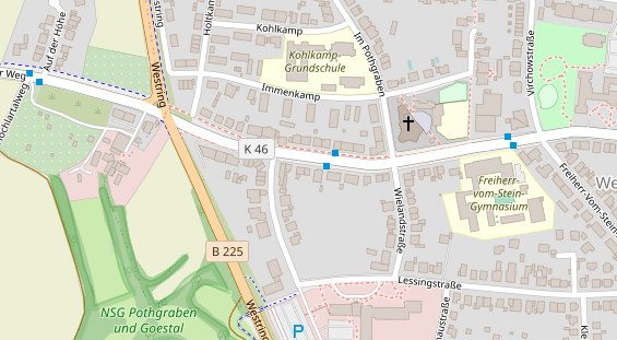 Friseur auf Satellitenbild