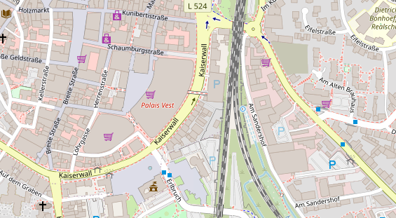 Friseur auf Satellitenbild