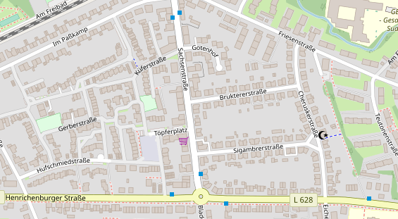 Friseur auf Satellitenbild