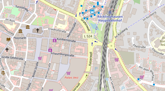 Friseur auf Satellitenbild